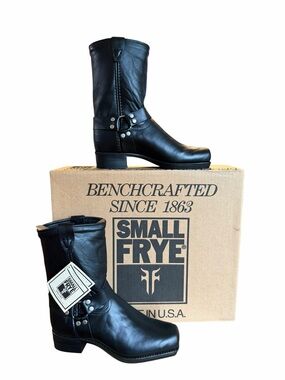 Frye NEW Youth Vintage Small Frye Pull On Harness Boots Black Size 2.5 #267086